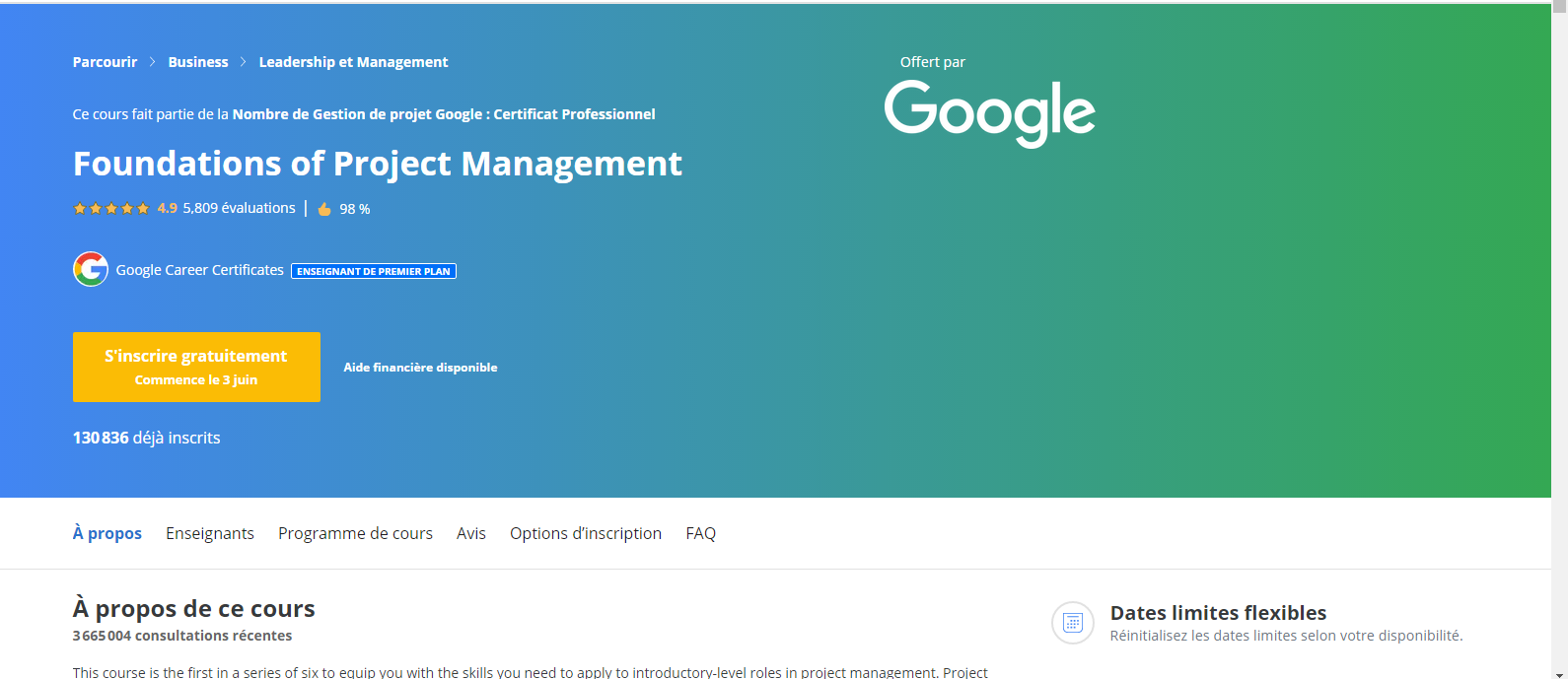 A Project Management Certificate From GOOGLE For Free Mars